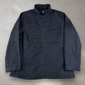 Tech by Tumi Mens Black Softshell Jacket Full Zip Water Resistant Travel Sz L